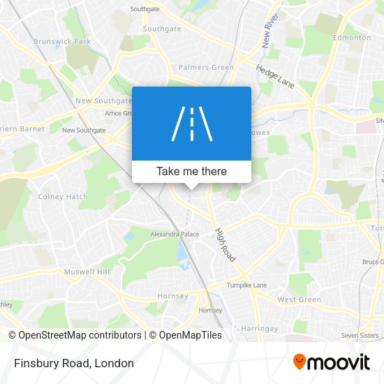 Finsbury Road map