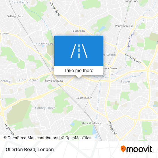Ollerton Road map