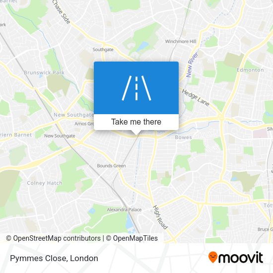 Pymmes Close map