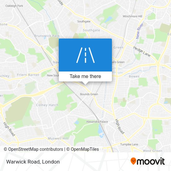 Warwick Road map