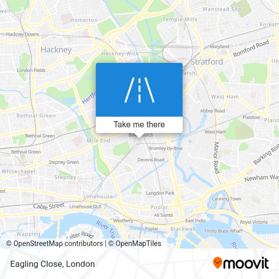 Eagling Close map