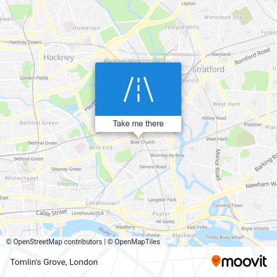 Tomlin's Grove map
