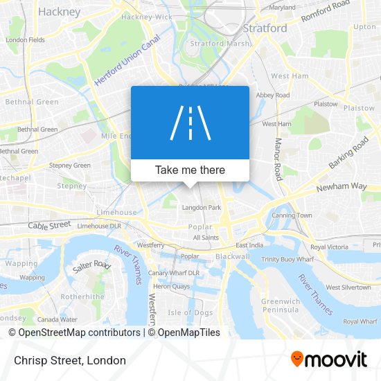 Chrisp Street map