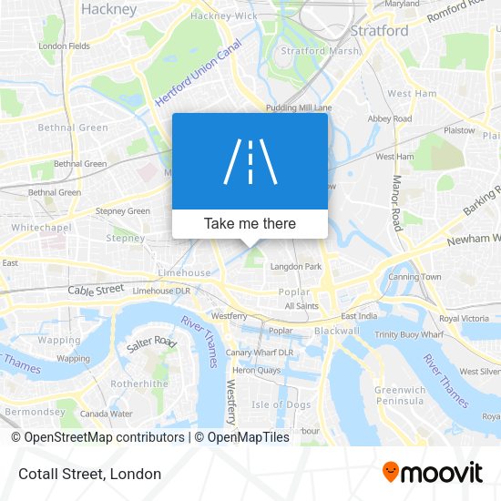 Cotall Street map