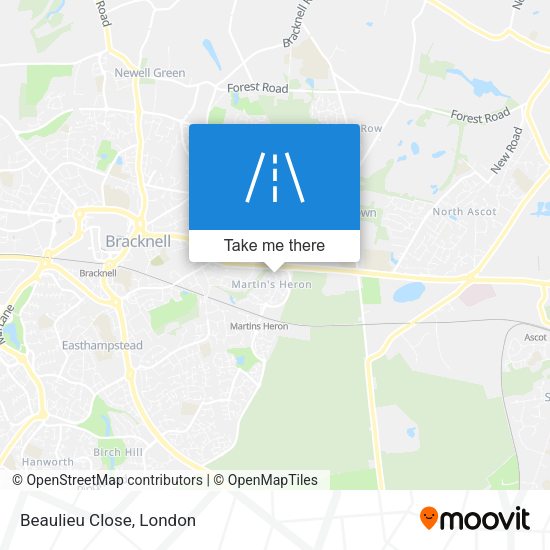 Beaulieu Close map