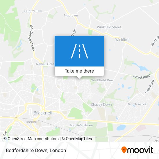Bedfordshire Down map