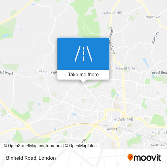 Binfield Road map