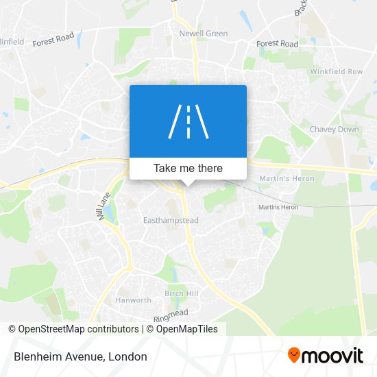 Blenheim Avenue map