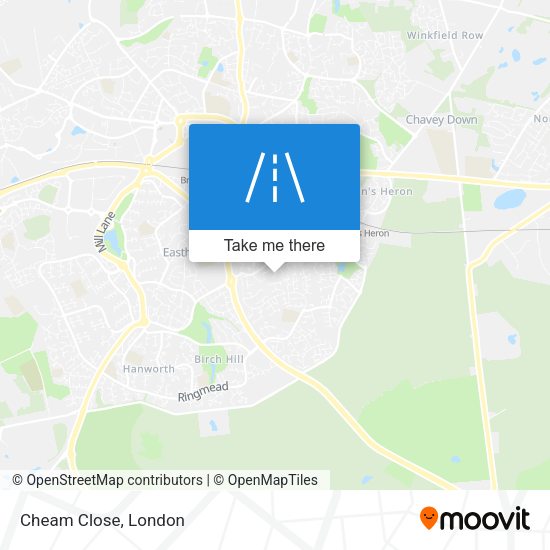 Cheam Close map