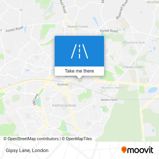Gipsy Lane map