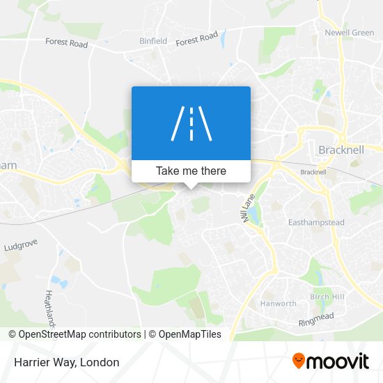 Harrier Way map