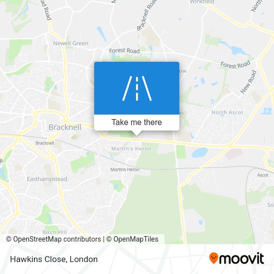 Hawkins Close map