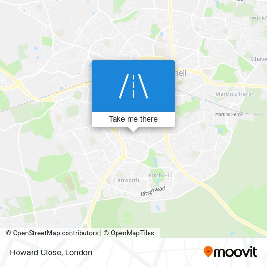 Howard Close map
