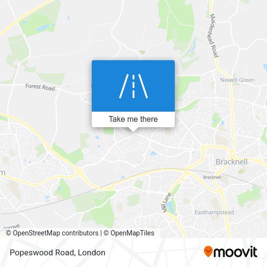 Popeswood Road map