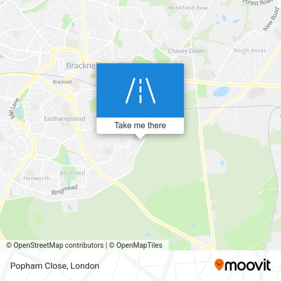 Popham Close map
