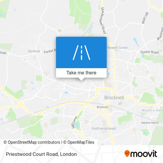Priestwood Court Road map