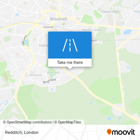 Redditch map
