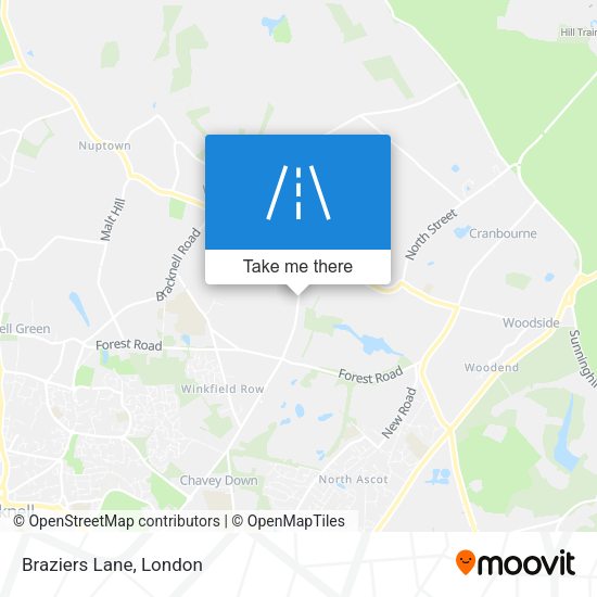 Braziers Lane map
