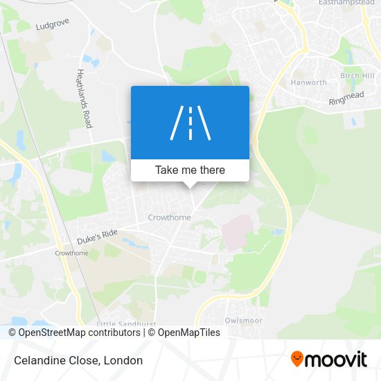 Celandine Close map