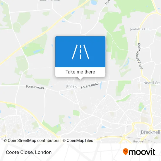 Coote Close map