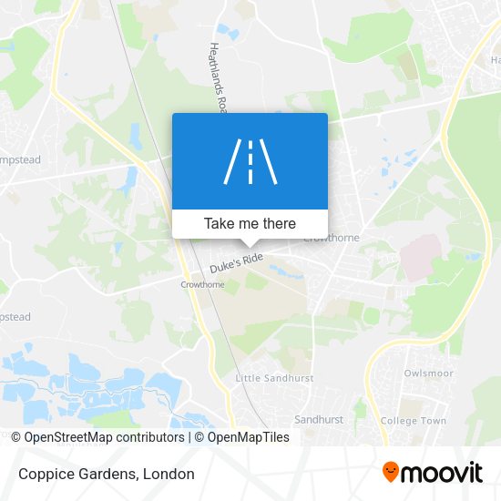 Coppice Gardens map