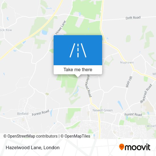 Hazelwood Lane map
