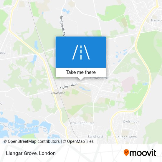 Llangar Grove map
