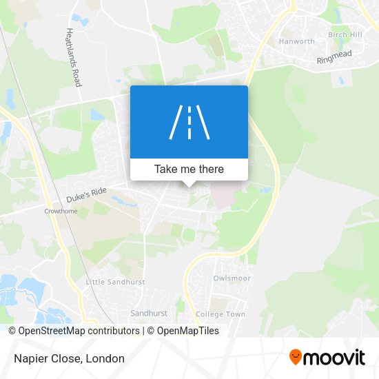 Napier Close map