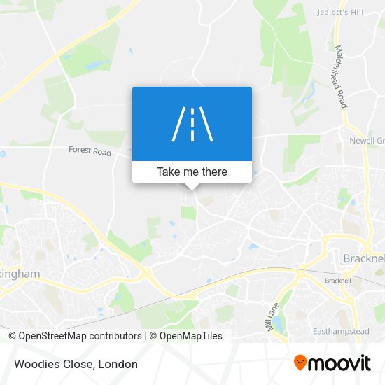 Woodies Close map