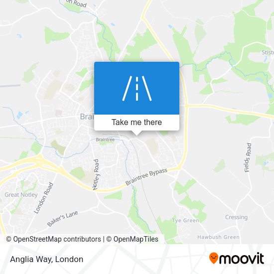 Anglia Way map