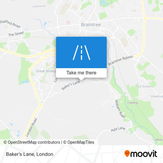 Baker's Lane map