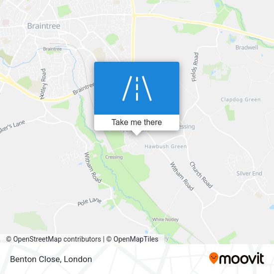 Benton Close map