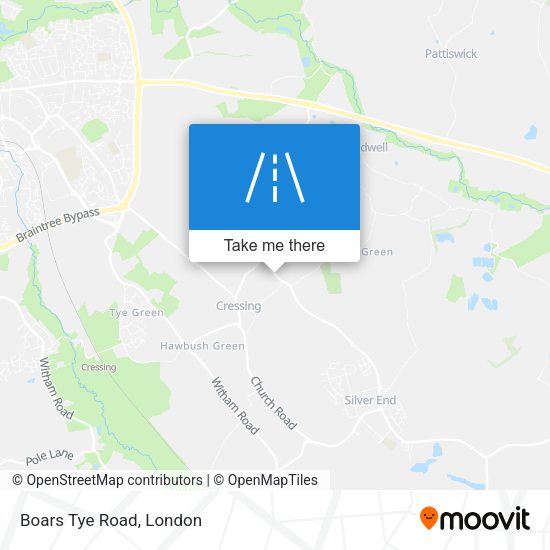 Boars Tye Road map