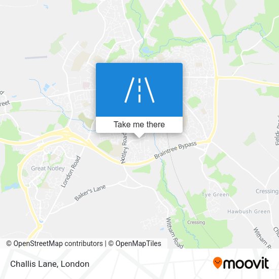 Challis Lane map