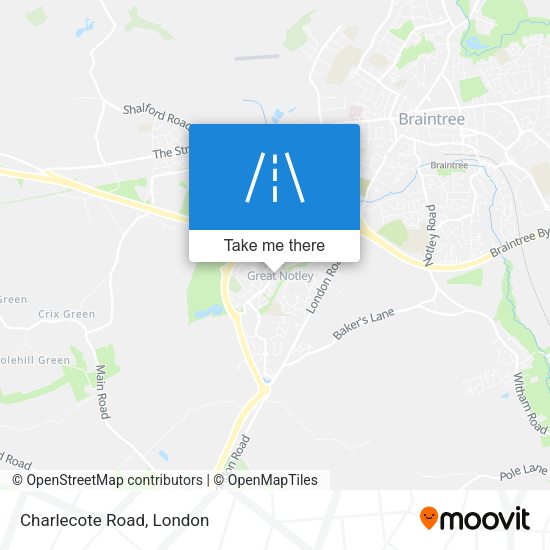 Charlecote Road map