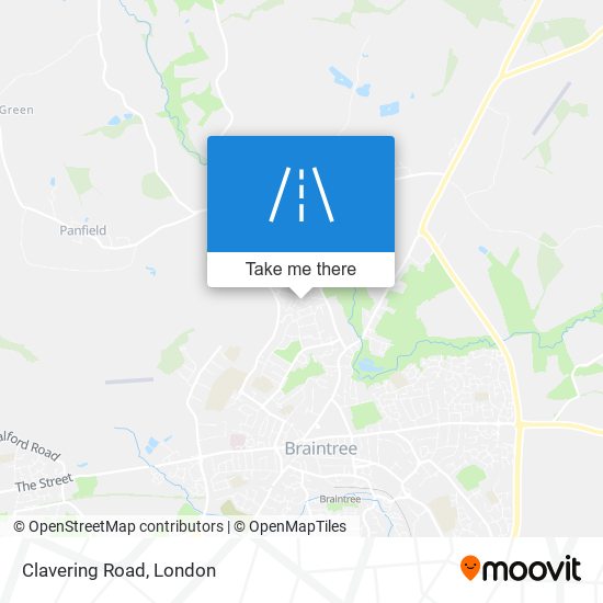 Clavering Road map