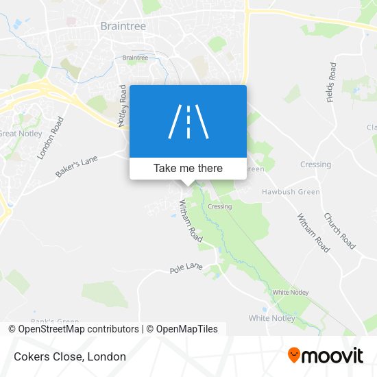 Cokers Close map