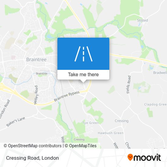 Cressing Road map