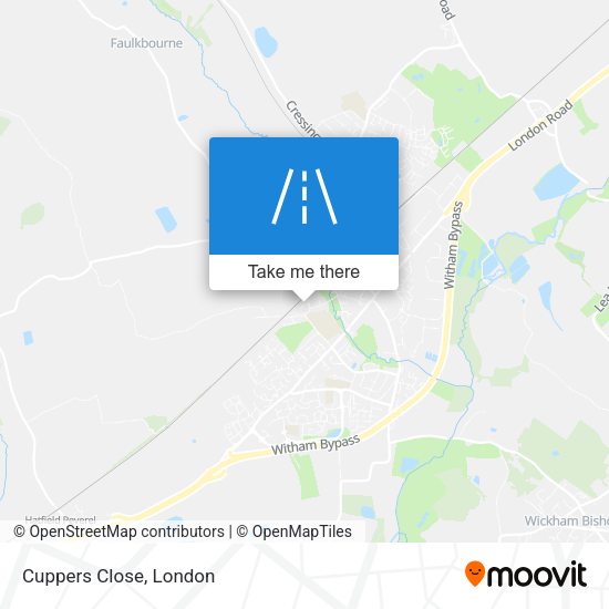 Cuppers Close map