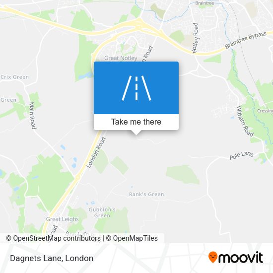 Dagnets Lane map