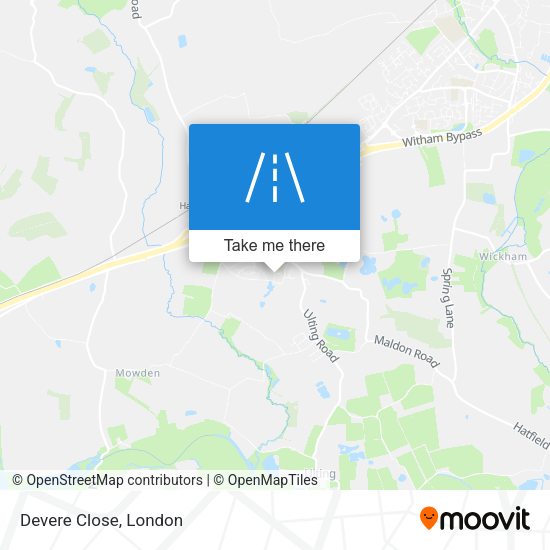 Devere Close map