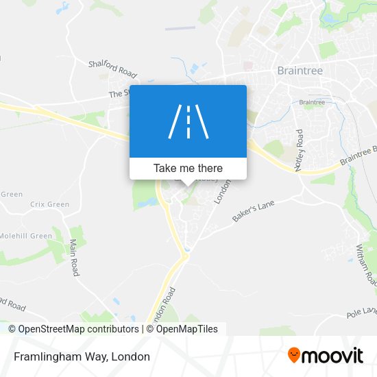 Framlingham Way map