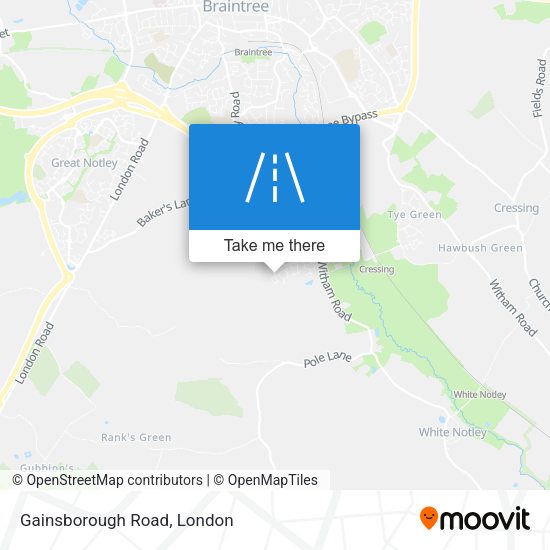 Gainsborough Road map