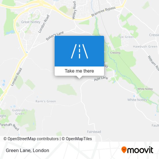 Green Lane map