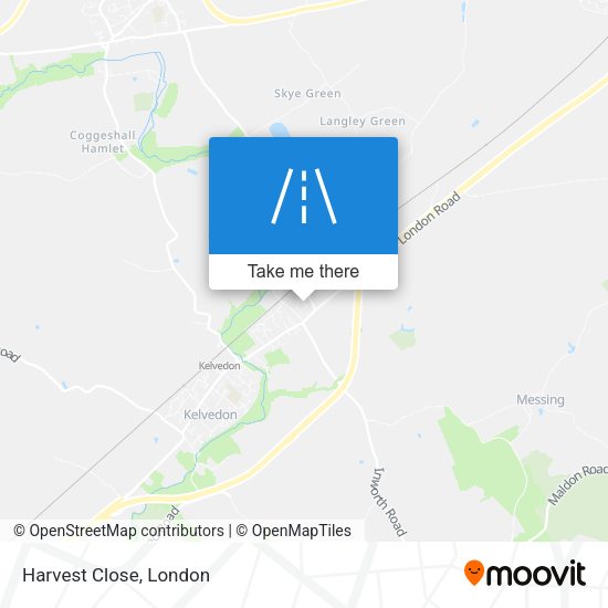 Harvest Close map