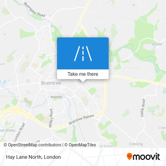 Hay Lane North map