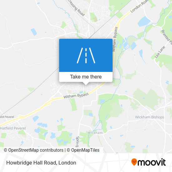 Howbridge Hall Road map