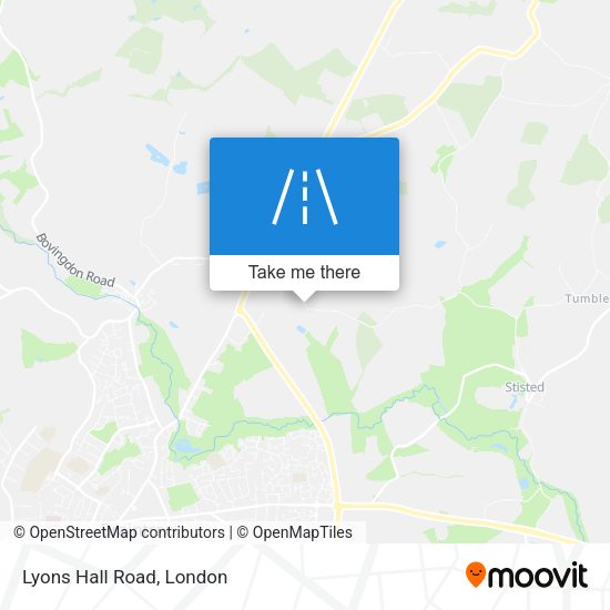 Lyons Hall Road map