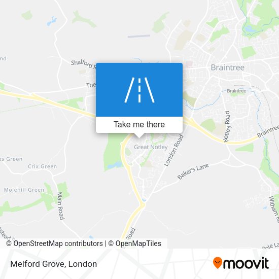 Melford Grove map