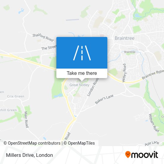 Millers Drive map
